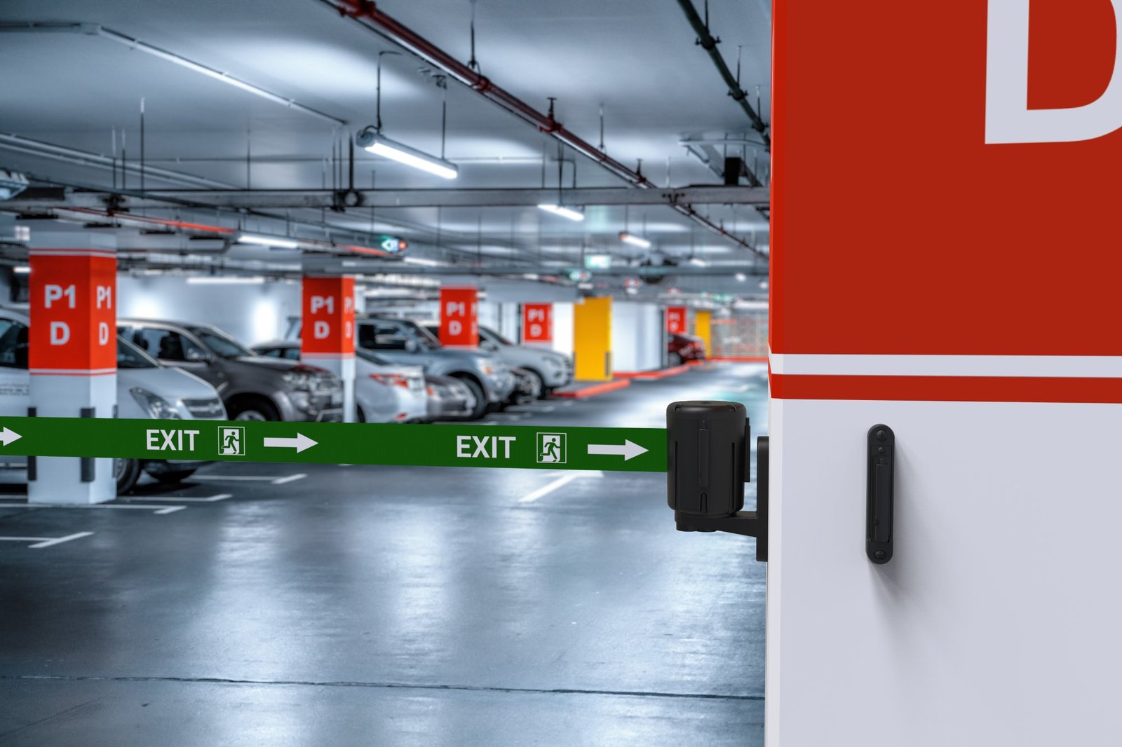STANDARD wall montado en columna de parking — elemento mural Dlimit™